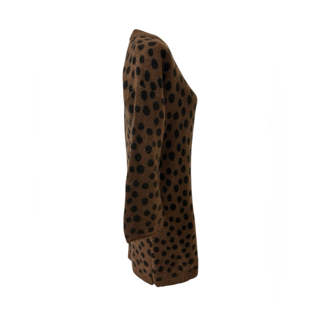 Madewell Leopard Dot Sweater dress in brown and black Size Small - Picture 5 of 7